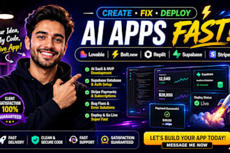 build and fix lovable ai saas app with supabase and stripe