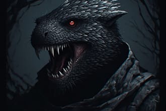 do a horror character art and horror character design
