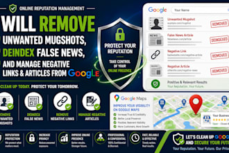 remove mugshots delete negative links,erase bad articles false news in google