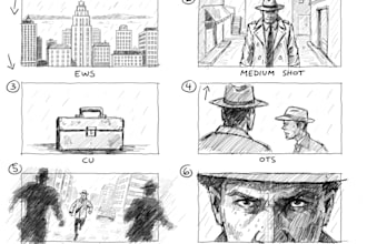 draw cinematic storyboards for your film, ad or manga