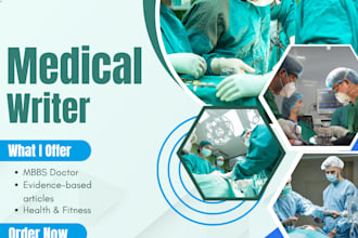 write accurate medical and health articles as an mbbs doctor