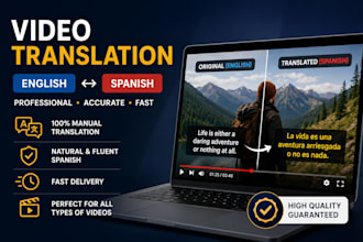 translate subtitles and videos english to spanish