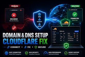 connect domain, subdomain, setup cloudflare, fix domain issues