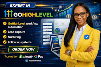 setup gohighlevel workflow automation, lead capture, nurturing,follow up systems