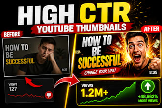 create high CTR youtube thumbnails