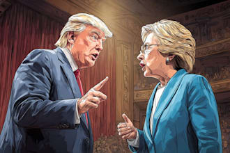 draw a political or satirical cartoon