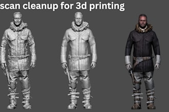 fix mesh, repair 3d scan cleanup, and make print ready stl files