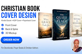 design christian book cover, kindle ebook cover and kdp cover