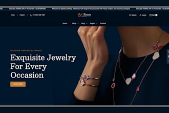 design a luxury jewelry shopify store, necklace, earring store, fashion website