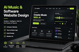 build software music website, ai music generator website, ai text to music app