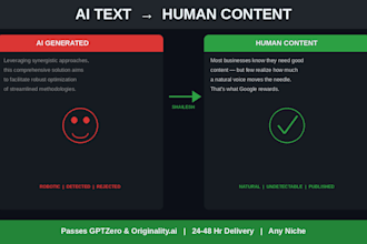 edit and humanize ai generated content to pass ai detectors