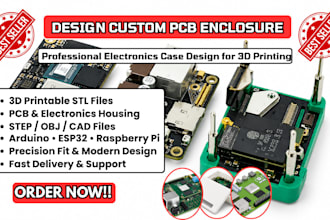 design custom pcb enclosure or electronics case for 3d printing