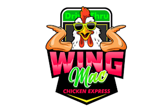 design greatest chicken deli wing mac logo