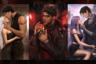 draw digital realistic and semi realistic fantasy art nsfw without ai