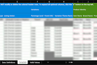 fill and upload amazon flat file for you