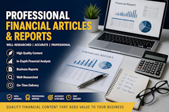 write financial articles and reports for you