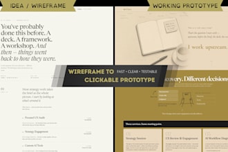 create a clickable website or app prototype from your wireframe