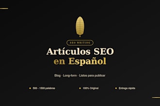 write a SEO optimized blog in spanish