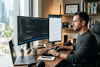 develop a custom website with modern UI design