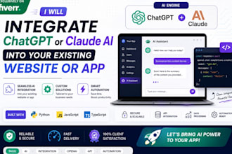 integrate chatgpt or claude ai into your existing website or app
