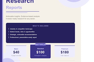 write market research and industry analysis report