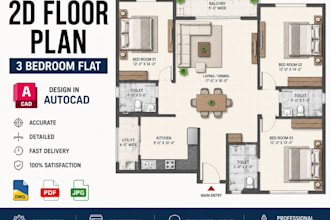 create residential and commercial 2d floor plans