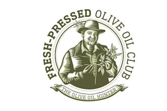 design fresh pressed olive oil club logo