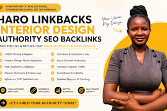 haro back links  for interior design digital PR link  authority SEO links