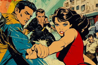 comic book illustration with comic book illustrator