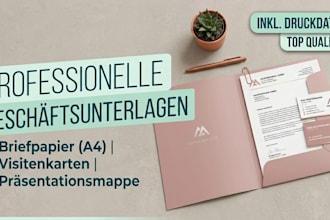 design business cards or letterheads for your company