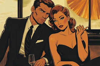 create authentic retro comic illustration