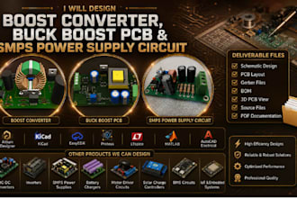 design boost converter, buck boost pcb and smps power supply circuit