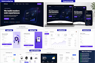 create modern responsive landing page website