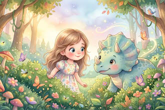 illustrate children story book illustration watercolor, bedtime story