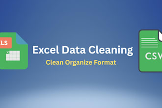 clean, format and organize your excel or CSV data