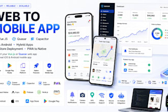 quasar vue js react web to mobile app ios android capacitor app store deployment
