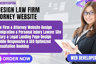 design law firm attorney lawyer notary immigration lawyer website landing page