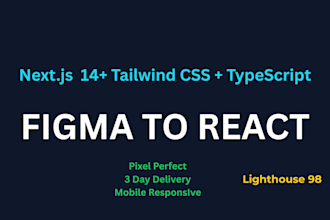 convert figma to react next js with tailwindcss