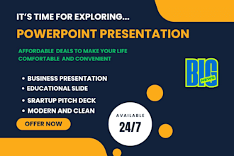 make business presentation and power point slide making