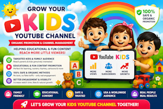 do organic youtube kids video promotion kids channel management