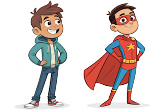 create cartoon avatar and superhero character of yourself