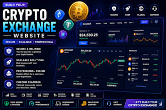 create crypto exchange website, crypto website, blockchain wallet app, p2p, php
