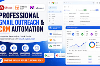 setup gmass streak crm mixmax gmail email outreach automation