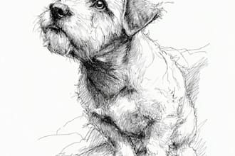 draw your pet into awesome scribble art