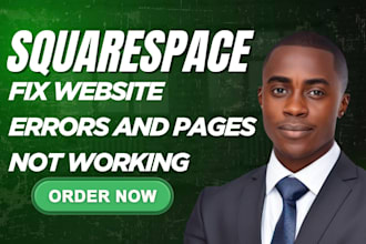 fix squarespace website errors, broken links and pages not working