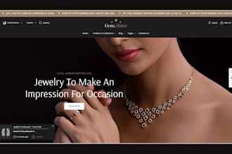 design luxury jewelry shopify store, earring, necklace store, fashion website