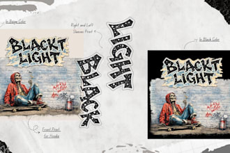 create streetwear prints, graphics and garment mockups