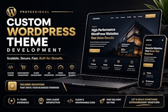 build custom wordpress theme with custom functionality