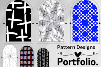 create fashion illustrations, sketch and seamless patterns