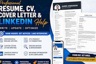 write and update your resume, CV, cover letter and linkedin